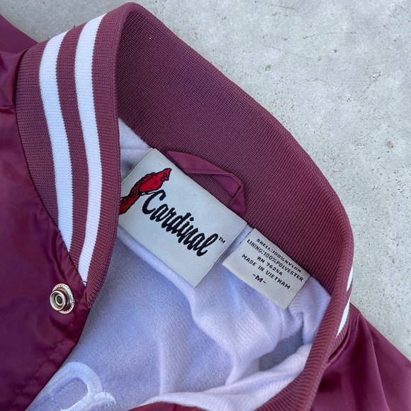 2018 VIDCON 9 Creator Embroidered Burgundy Satin Jacket Cardinal size medium - Picture 8 of 10